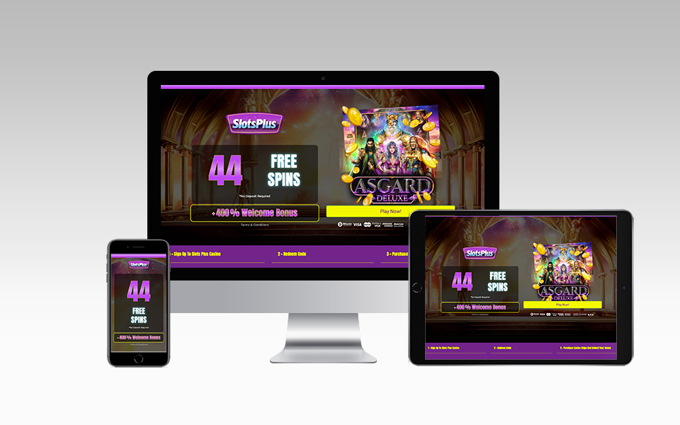 400% WELCOME
                                BONUS + 44 FREE SPINS